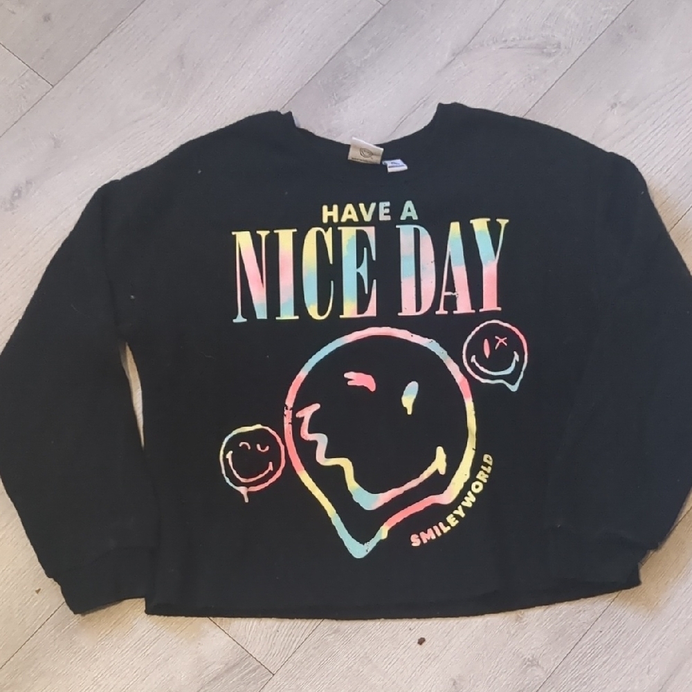 Kids Black Graphic Sweatshirt